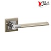 Дверная ручка Лигурия (Vela) никель/хром