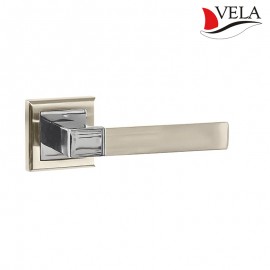 Дверная ручка Перуджа (Vela) никель/хром
