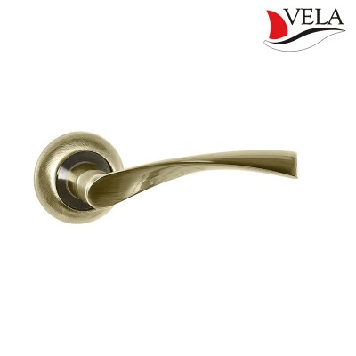 Дверная ручка Прима (Vela) бронза