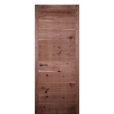 Дверь из рустикального массива дуба - Bottega Legno Модель 7 (полотно глухое) 